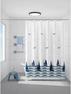 AooHome Waterproof Fabric, Thickened, Mildew-Resistant, Complete Bathroom Ensemble, No-Drill, 72x72inch