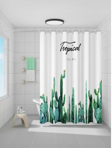 AooHome Waterproof Fabric, Thickened, Mold-Resistant, Complete Bathroom, Window Drapes, Partition, Shower,72x72inch