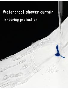 AooHome Waterproof Fabric, Thickened, Mildew-Resistant, Complete Bathroom Ensemble, No-Drill, 72x72inch