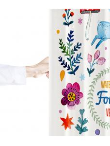 AooHome No-drill, cartoon shower curtain, waterproof fabric set, bathroom, shower partition, hanging curtain,72x72inch