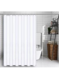 AooHome White shower curtain, bathroom waterproof fabric, bath curtain, thickened mildew-resistant, bathroom partition,7