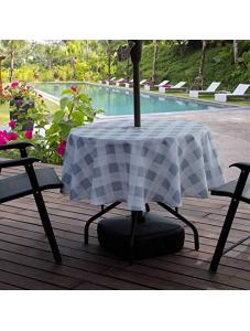 AooHome Buffalo Plaid Tablecloth, Fabric Water Resistant Spill-Proof Table Cover with Zipper and Umbrella Hole for Famil