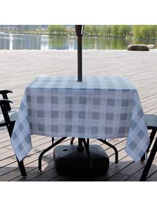 AooHome Buffalo Plaid Square Tablecloth, Fabric Water Resistant Spill-Proof Table Cover with Zipper and Umbrella Hole fo