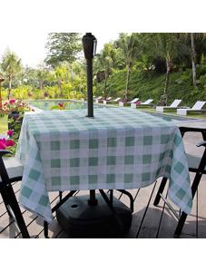 AooHome Outdoor and Indoor Square Table Cloth with Zipper, Stain Free Water Repellent Check Tablecloth for Patio Garden 
