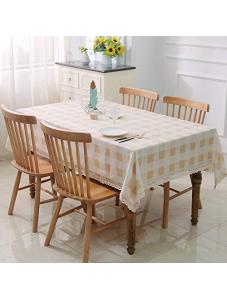 AooHome Polyester Square Table Clothes Water Repellent Stain Resistant Tablecloth Square Geometric Pattern with Lace for