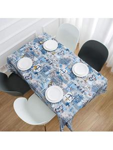 AooHome Large Rectangular Fabric Tablecloth, Water Repellent Stain Resistant Table Cover Submarine World Pattern for Kit