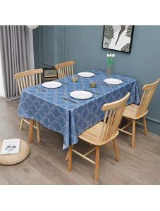AooHome Quatrefoil Design Rectangular Tablecloth, Fabric Spill-Proof Water Repellent Large Size Table Cover for Holiday 