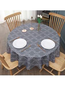 AooHome 60 Inch Round Table Cloth - Charcoal Washable Polyester Tablecloths Decorative Fabric Table Cover for Dining Tab