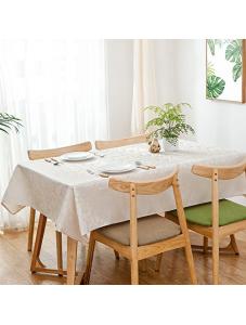 Aoohome 60 x 102 Inch Rectangle Polyester Table Cover, Water Repellent Spill-proof Table Linen Scroll Jacquard Damask Pa