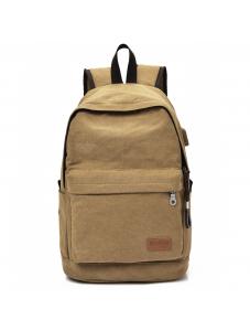 AooHome Khaki Classical Basic Travel Backpack For School Water Resistant Bookbag
