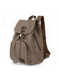 AooHome Travel Canvas Backpack for Women Vintage Khaki Aesthetic Backpack for School