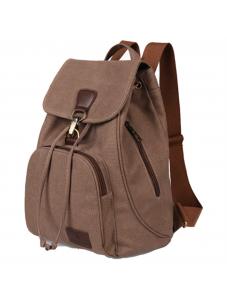 AooHome Travel Canvas Backpack for Women Vintage Coffee Aesthetic Backpack for School