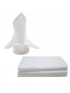 AooHome White Cloth Napkins 17x17 inch Washable Polyester Dinner Napkins