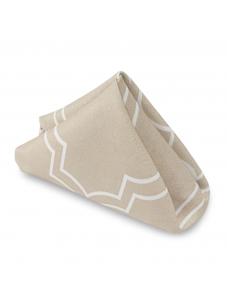 AooHome Khaki Geometric Cloth Napkins 17x17 inch Washable Polyester Dinner Napkins