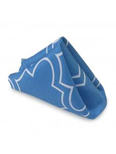 AooHome Blue Geometric Cloth Napkins 17x17 inch Washable Polyester Dinner Napkins