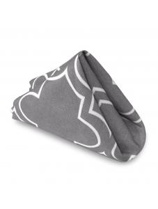 AooHome Dark Grey Geometric Cloth Napkins 17x17 inch Washable Polyester Dinner Napkins