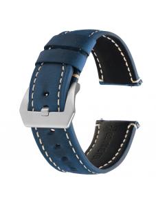 AooHome Black Genuine Leather watch Band 22mm Quick Release Strap Wristband