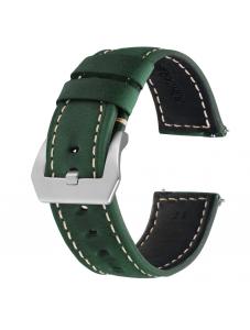 AooHome Green Genuine Leather watch Band 22mm Quick Release Strap Wristband