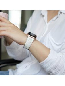 AooHome White Glitter Sparky Bands Sequins Replacement for Apple Watch Band