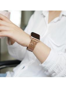 AooHome Rose Golden Glitter Sparky Bands Sequins Replacement for Apple Watch Band