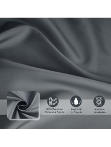 AooHome Fabric Shower Curtain, Cloth Ombre Grey Shower Curtain Sets, Washable Fabric Gray and White Shower Curtain