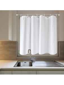 AooHome Solid Fabric Window Curtain for Bathroom Window