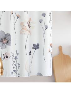 AooHome Flower Fabric Window Curtain for Bathroom Window
