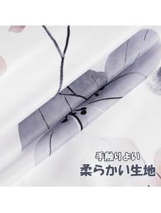 AooHome Flower Fabric Window Curtain for Bathroom Window