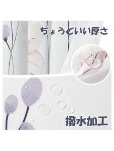 AooHome Flower Fabric Window Curtain for Bathroom Window