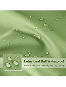 AooHome Fabric Shower Curtain, Cloth Ombre Green Shower Curtain Sets, Washable Fabric Green and White Shower Curtain