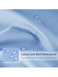 AooHome Fabric Shower Curtain, Cloth Ombre Blue Shower Curtain Sets, Washable Fabric Blue and White Shower Curtain