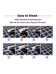 AooHome 60 x 102 Inch Oblong Polyester Tablecloth, Water Repellent Spill-Proof Table Cover Geometric Clouds Pattern for 