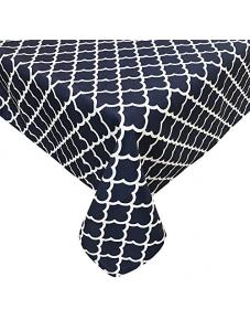 AooHome 60 x 102 Inch Oblong Polyester Tablecloth, Water Repellent Spill-Proof Table Cover Geometric Clouds Pattern for 