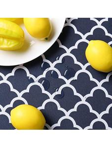 AooHome 60 x 102 Inch Oblong Polyester Tablecloth, Water Repellent Spill-Proof Table Cover Geometric Clouds Pattern for 