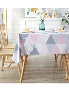 AooHome Square Vinyl Wipe Clean Tablecloth, Geometric Deer Pattern Table Cover for Kitchen and Dining Room, Spill-Proof,