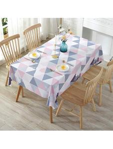 AooHome Square Vinyl Wipe Clean Tablecloth, Geometric Deer Pattern Table Cover for Kitchen and Dining Room, Spill-Proof,