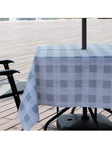 AooHome Buffalo Plaid Square Tablecloth, Fabric Water Resistant Spill-Proof Table Cover with Zipper and Umbrella Hole fo