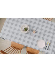 AooHome 52 x 52 Inch Tablecloth, Water Repellent Spill Proof Square Table Cloth Polyester Geometric Pattern with Lace fo