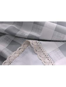 AooHome 52 x 52 Inch Tablecloth, Water Repellent Spill Proof Square Table Cloth Polyester Geometric Pattern with Lace fo