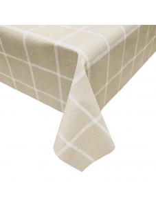 AooHome Fabric Plaid Tablecloth, Water Repellent Stain Resistant Spill Proof Table Cover (54x78, Khaki)