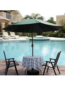 AooHome 60 Inch Round Tablecloth with Zipper and Umbrella Hole, Polyester Spill-Proof Water Repellent Plaid Table Cover 