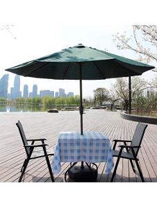 AooHome 60x60 Inch Square Tablecloth with Zipper and Umbrella Hole, Polyester Spill-Proof Water Repellent Plaid Table Co