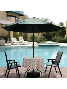 AooHome Summer Outdoor Table Cloth with Zipper and Umbrella Hole, Fabric Spill-Proof Water Resistant Checkered Table Lin