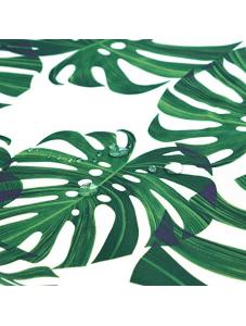 AooHome Faric Banana Leaves Tablecloth, Spill-Proof Water Repellent Table Cover Tropical Design for BBQs, Machine Washab