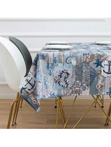 AooHome Large Rectangular Fabric Tablecloth, Water Repellent Stain Resistant Table Cover Submarine World Pattern for Kit