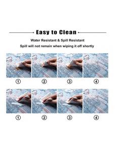 AooHome Large Rectangular Fabric Tablecloth, Water Repellent Stain Resistant Table Cover Submarine World Pattern for Kit