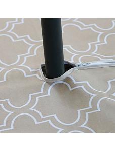 AooHome 60x84 Inch Rectangle Tablecloth with Zipper and Umbrella Hole, Polyester Spill-Proof Water Repellent Plaid Table