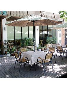 AooHome 60x84 Inch Rectangle Tablecloth with Zipper and Umbrella Hole, Polyester Spill-Proof Water Repellent Plaid Table