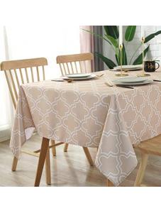AooHome 60 x 120 Inch Oblong Polyester Large Size Tablecloth, Water Repellent Spill-Proof Table Cover Geometric Pattern 