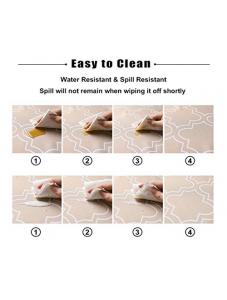 AooHome 60 x 120 Inch Oblong Polyester Large Size Tablecloth, Water Repellent Spill-Proof Table Cover Geometric Pattern 